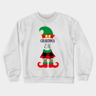 grandma elf funny cute christmas xmas gift Crewneck Sweatshirt